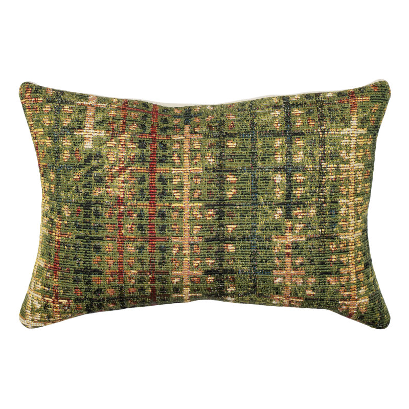 Marina Geometric Indoor/Outdoor Throw Pillow, Green