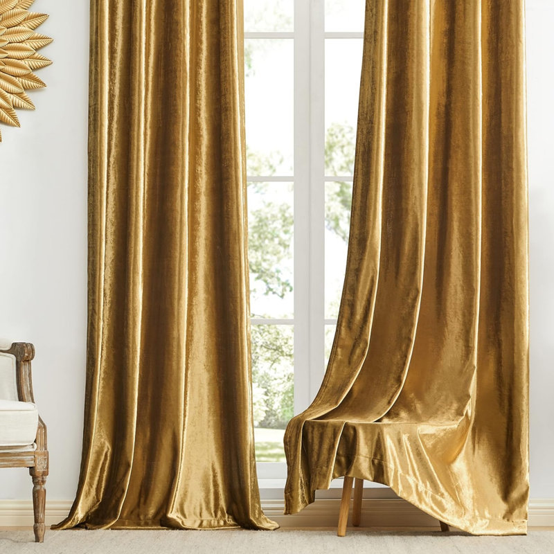 Velvet Blackout Curtain Panel Pair