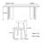 Retro style rectangular solid wood rock table set-111031079
