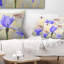 Coussin lombaire à fleurs florales avec esquisse papillons