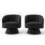 Fauteuil demi-tonneau pivotant en velours Murrow (ensemble de 2)-1563350905