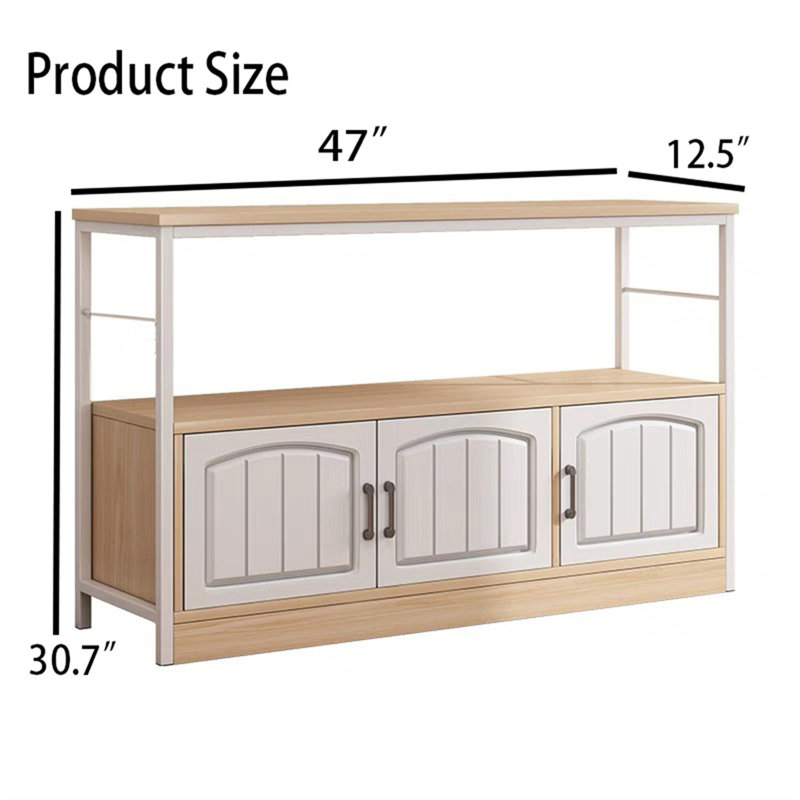 Îlot de cuisine avec plateau en bois manufacturé Cliffton