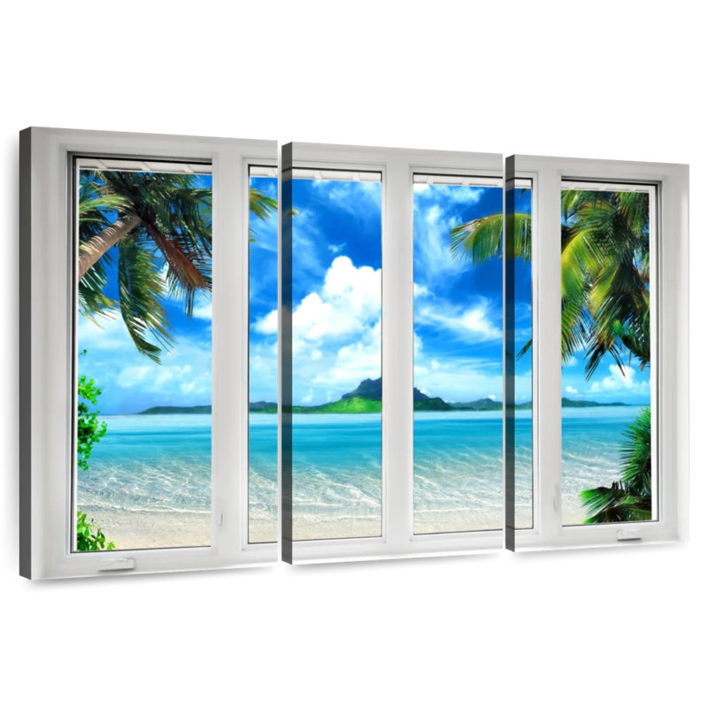Gillard Window To Tropical Bay, 32" H x 50" W