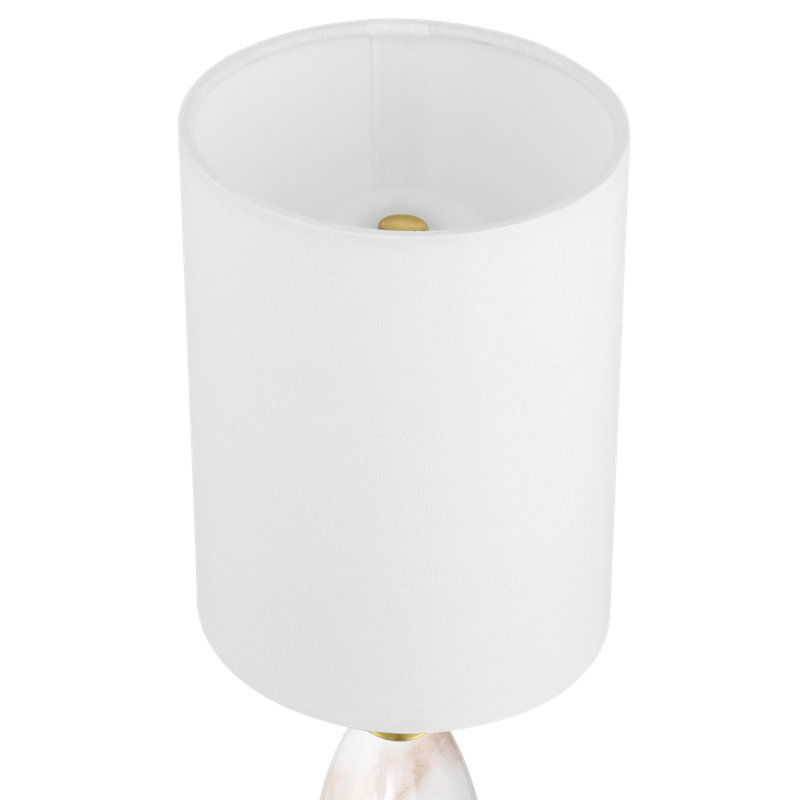 Lampe de table sans cordon Marche, Laiton / blanc