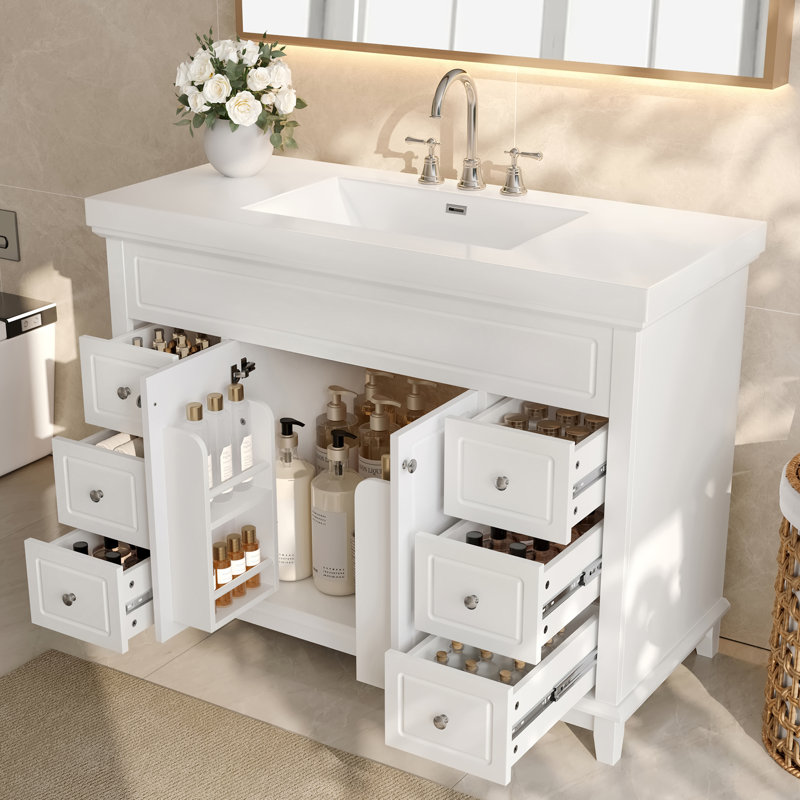 Meuble-lavabo 48 po avec lavabo en résine Premium