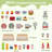 Kids Snacks & Sweets Food Cart Kids Toy Cart Play Set with 30 PCS Accessories Gray-122872343