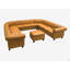 Canapé modulaire en cuir Chesterfield