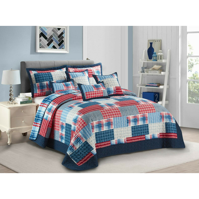 Northington Microfibre Bedspread, Single Bedspread, Red