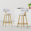 Ensemble de tabouret de comptoir en velours Chuna-20117420