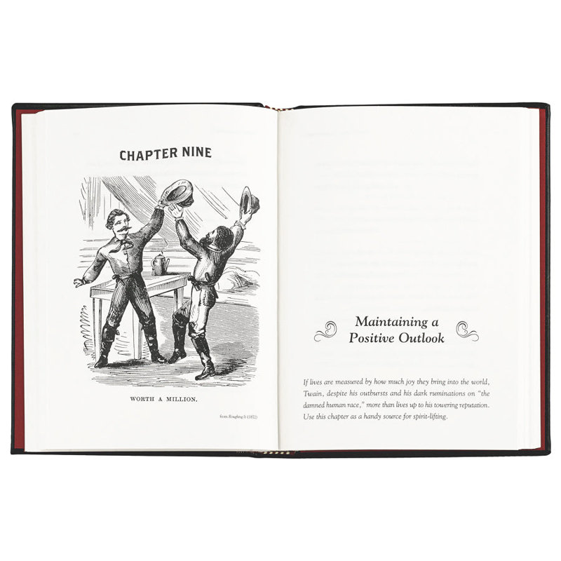 Graphic Image Mark Twain's Words of Wisdom, CoffeeTable Book, Leather, Black