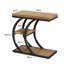 60cm W Metal Bedside Table