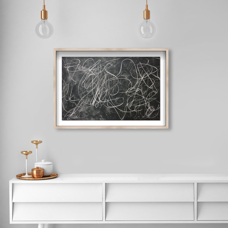 Oliver Gal Minimalist Melodies Abstract - Luxury Shadowbox Framed Wall Art, Cream, 22" H x 32" W