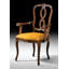 Upholstered Arm Chair in Gold/Brown