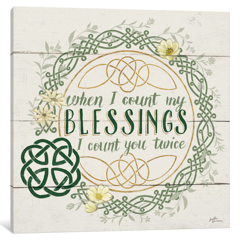 «Irish Blessing II», impression sur toile, H 12 po x l 12 po x P 1,5 po, Toile tendue, Pas de tapis