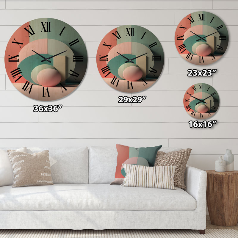 Très grande horloge murale géométrique, Grand