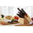 Farberware Edgekeeper 14-Piece Triple-Rivet Knife Block Set with Built-In Sharpener