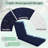 Outdoor Chaise Lounge Cushion, Waterproof Lounge Chair Cushion With Removable Cover, Adjustable Ties, Patio Furniture Cushion, Navy Blue