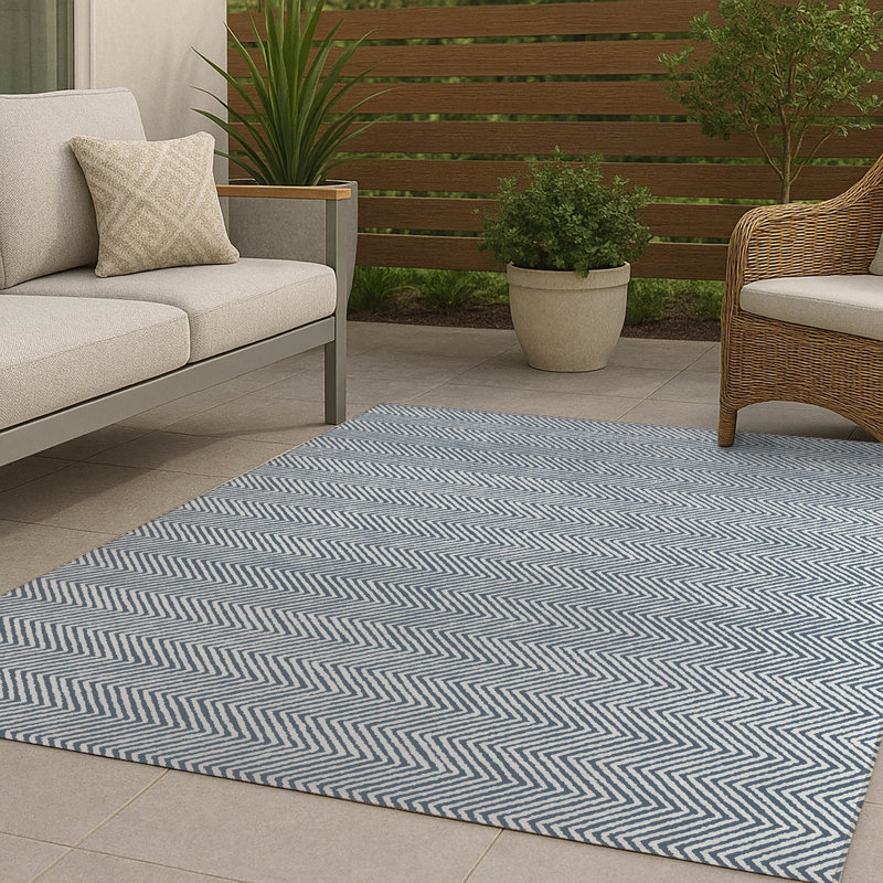 Tapis extérieur à chevrons antidérapants, Rectangulaire 8 pi x 10 pi