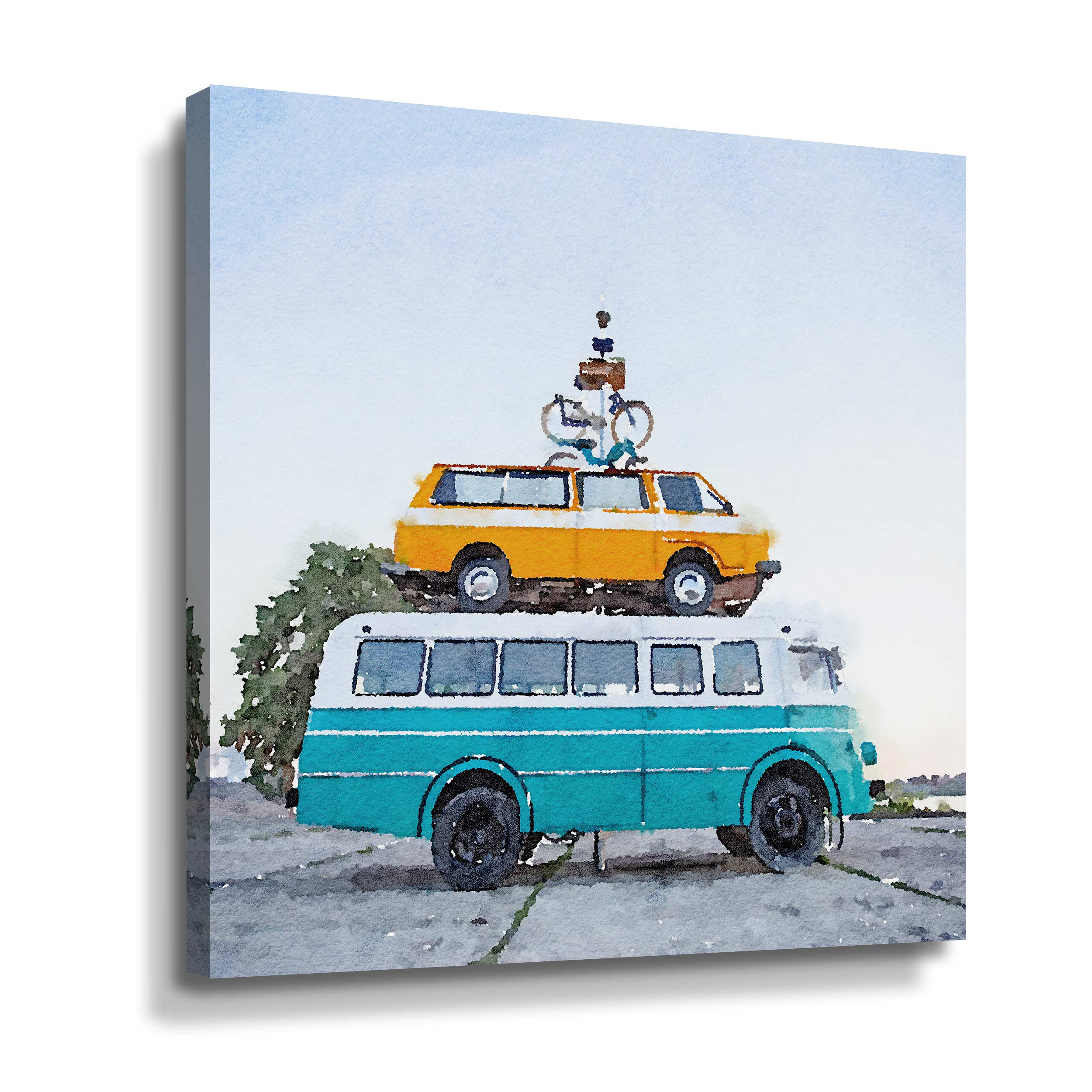 Highland Dunes Rack N Stack Rack N Stack - Photograph on Canvas ...