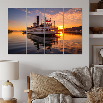 Mississippi River Boat U.S. States & Territories Wall Decor on Metal