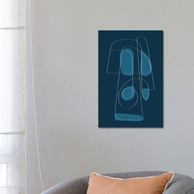 Navy Blue Abstract I by EmcDesignLab - Wrapped Canvas Gallery-Wrapped Canvas Giclée, 66.04 cm H x 45.72 cm W