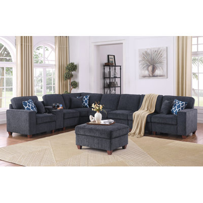 Lily Sectional Sofa with Ottoman