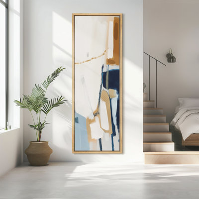 «Modern Geometric Neutral Composition abstraite, très grandes photos, impression sur toile encadrée