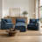 Modular Sectional Sofa, 102 Inch L Shaped Couch Set For Living Room, 3-Seater Comfy Cloud Couches With Movable Ottoman, DIY Combination, Chenille-2043825867