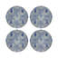 Jewel White Vegan Leather Round Coasters-29078208