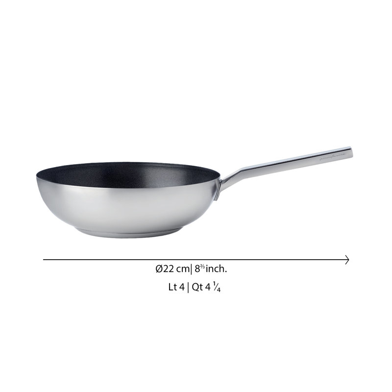 Wok Cm.28 Stile Stainless Steel
