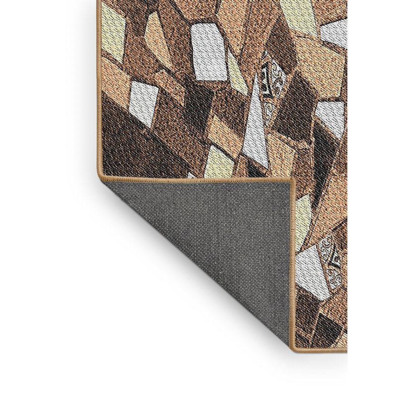 Tapis noir/beige à motifs Otisfield, Rectangle 4 pi x 6 pi