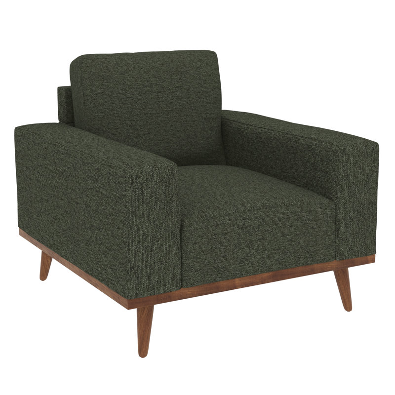 Necattin Accent Chair, Green Polyester
