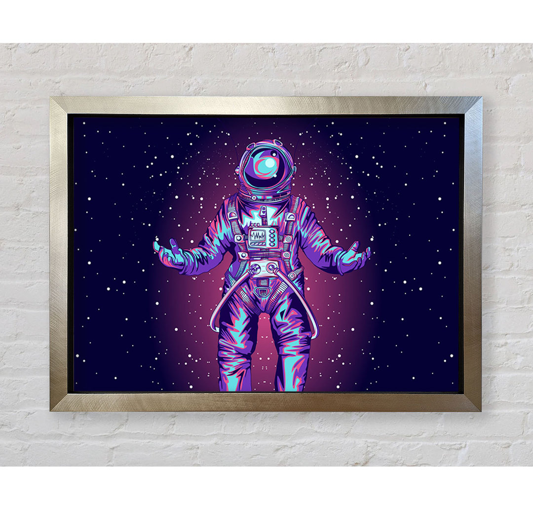 Spaceman Star Purple - Einzelner Bilderrahmen Kunstdrucke