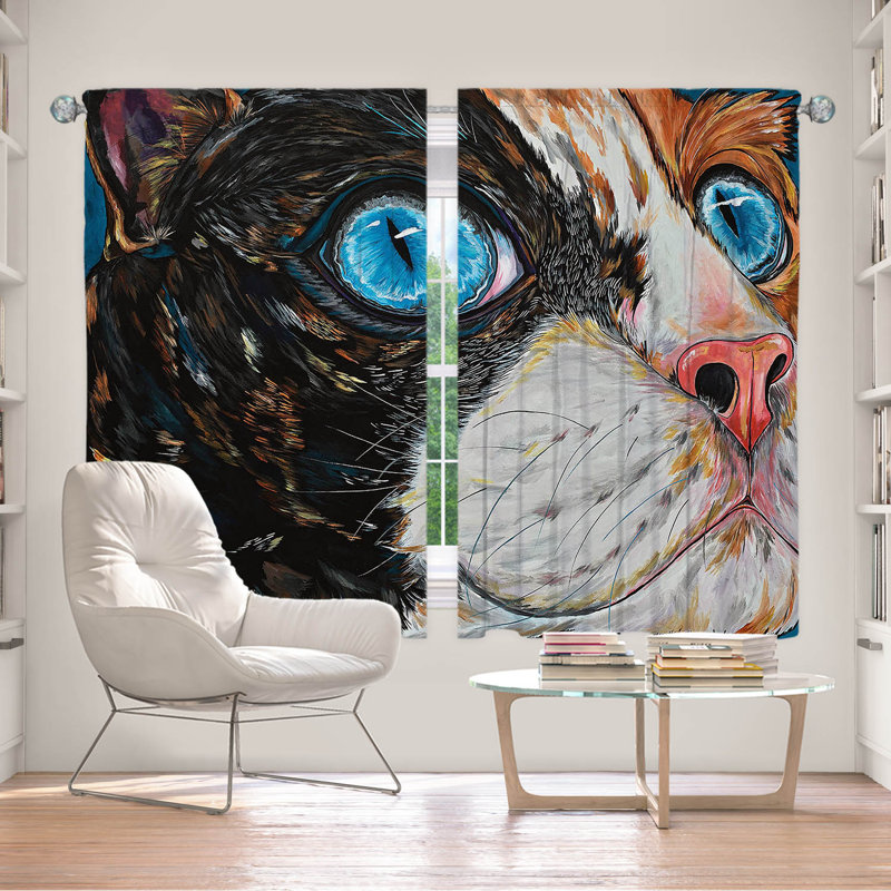 Ensemble de rideaux en polyester 2 pièces Saine, L 40 po x L 52 po