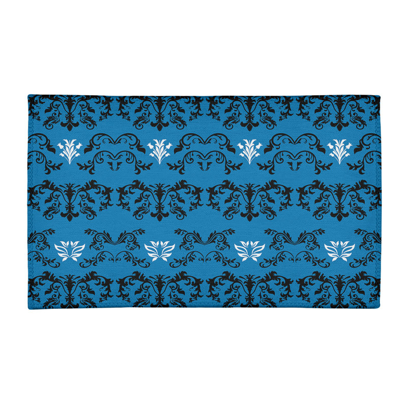 Damask Indoor Rug, Rectangle 4' x 6'