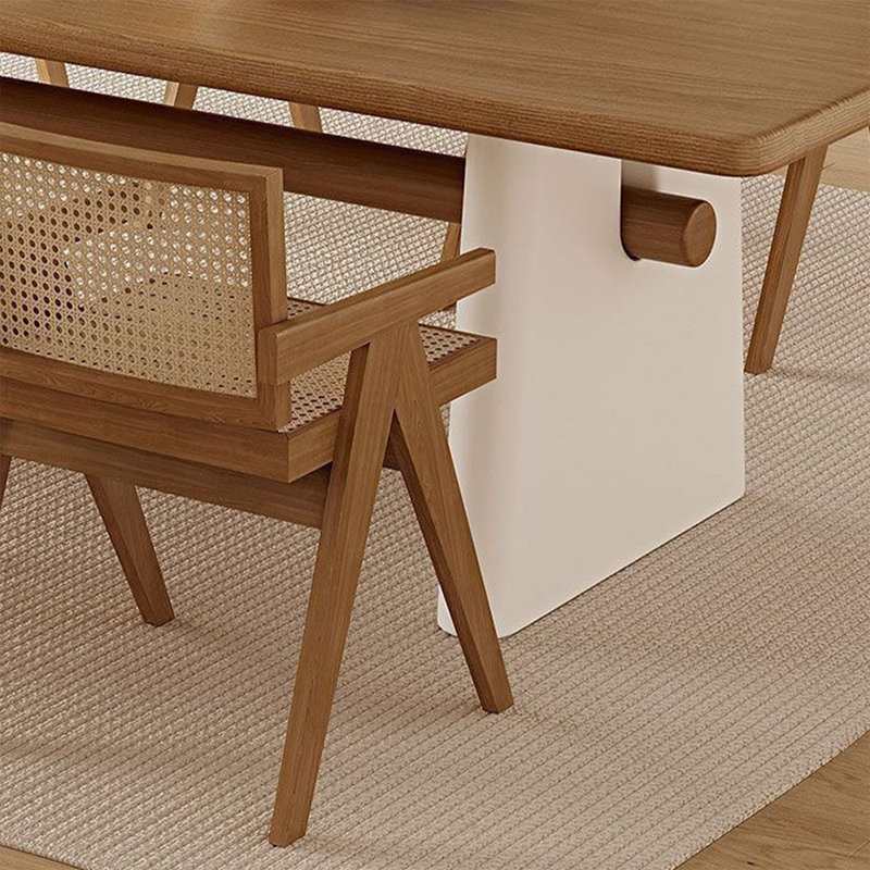 Brown Rectangular Solid Wood Dining Table, 29.53"H x 78.74"L x 31.5"W