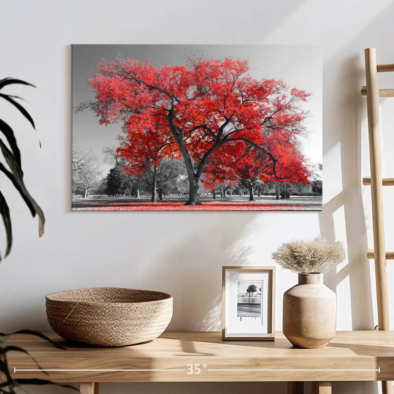 " Red Tree Canvas Print ", 16" H x 24" W x 1.25" D