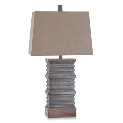 Lampe de table 31 po gris ardoise et brun Khamara