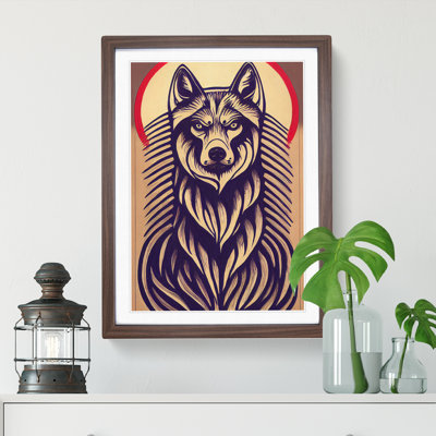 Abstract Wolf Art No.2 - Framed Print