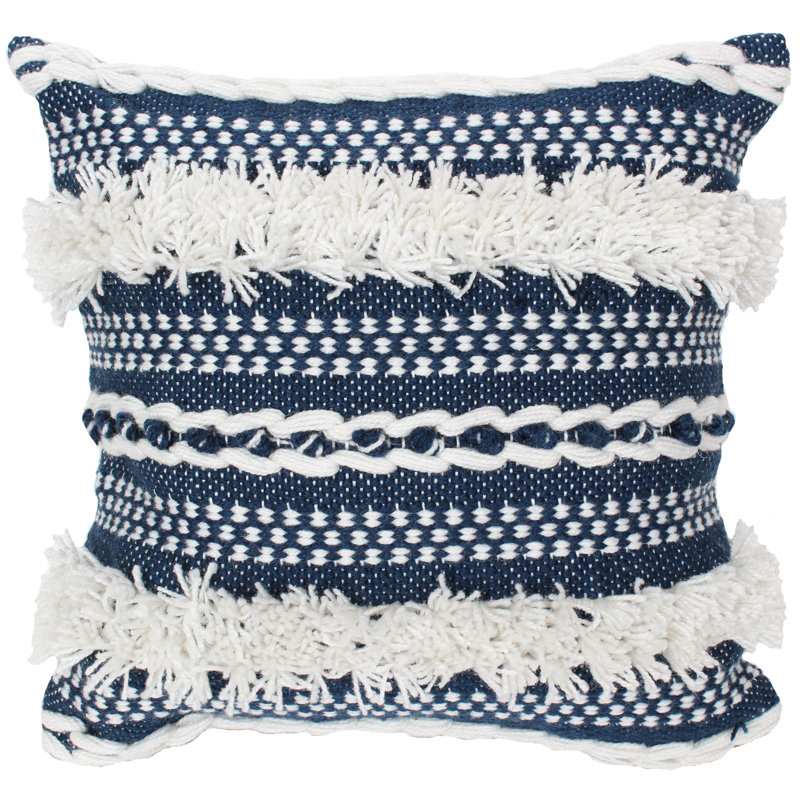 Fringed Outdoor Throw Pillow