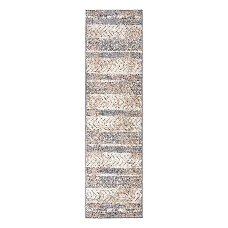Alphee Geometric Indoor / Outdoor Rug, Runner 2'7" x 12'