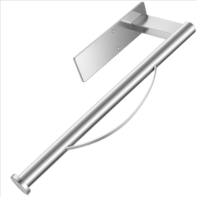 Kitchen Roll Holder Under Cabinet, Damping Silver