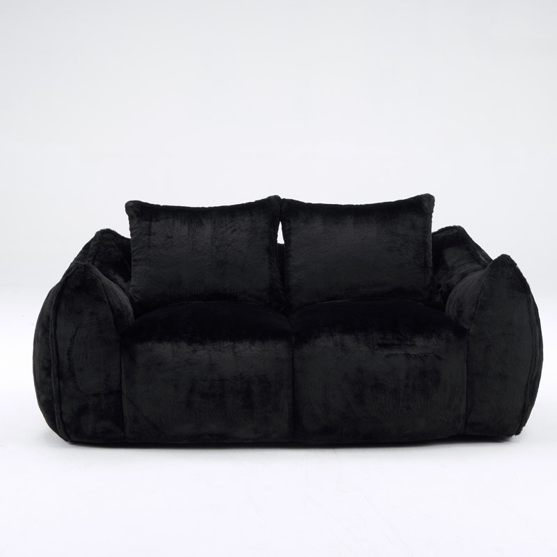 Causeuse douce et moelleuse, Noir