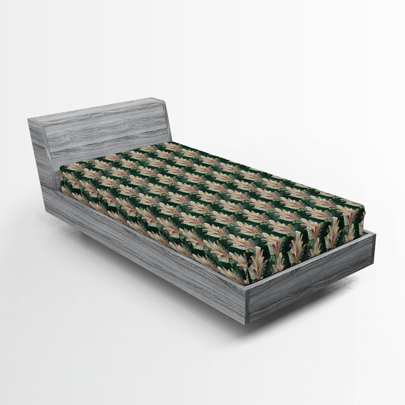 Multicolore Ambesonne Garden Art, Drap-housse de taille simple