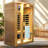 Low Emf Front Door With Heating Panel Two Person Hemlock Far Infrared Indoor Suana Room-117494119-117494120
