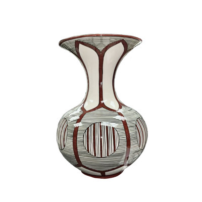 African Handmade Ceramic Table Vase