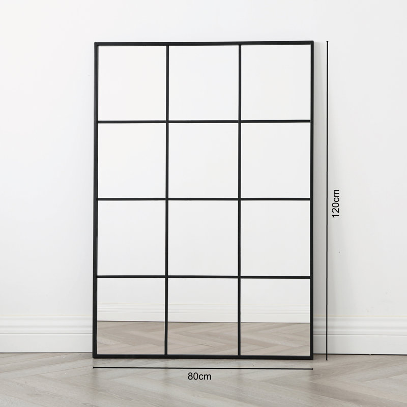Naquasia Metal Rectangle Wall Mirror, 120cm H x 80cm W