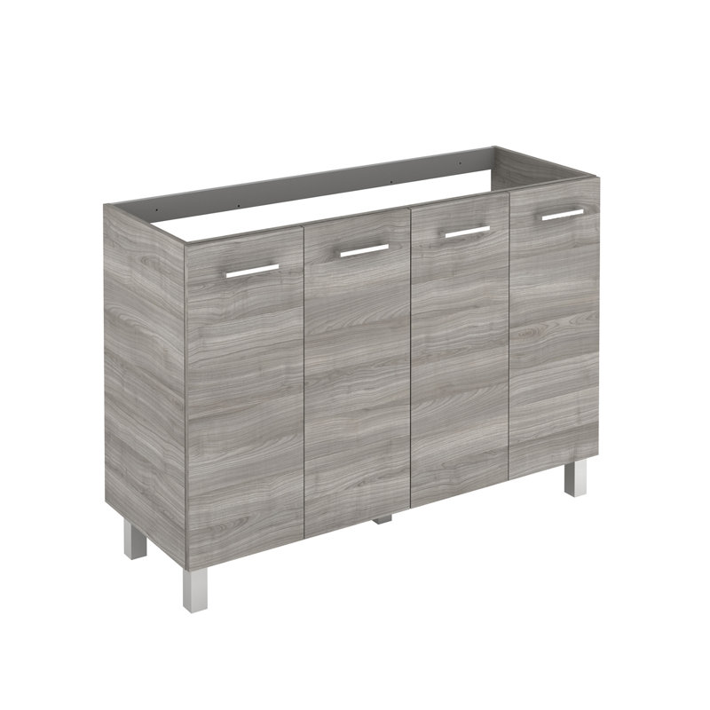 Base de meuble-lavabo double 47,3 po Logic, Gris sable