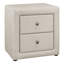 Table de chevet, table de chevet, bout, côté, lampe, tiroir de rangement, chambre à coucher, revêtement, aspect lin beige, transitionnel-836987076