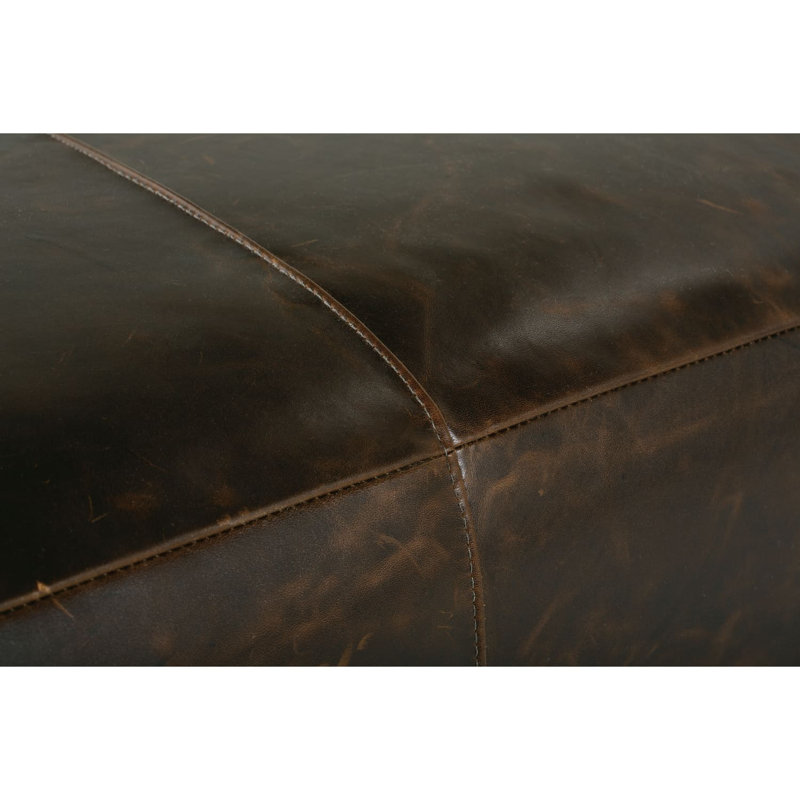 Macon Leather Ottoman, Bark (KL232-80)